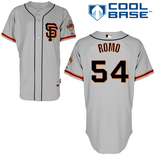 Sergio Romo #54 MLB Jersey-San Francisco Giants Men's Authentic Road 2 Gray Cool Base Baseball Jersey
